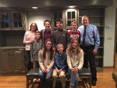 The Pete Moore family at Christmas 2017.